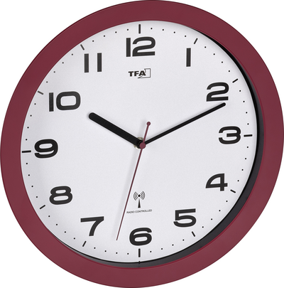 TFA Dostmann 60.3554.06 Funk Wanduhr 50 mm x 320 mm Blau Leisegang-Uhrwerk (60.3554.06)