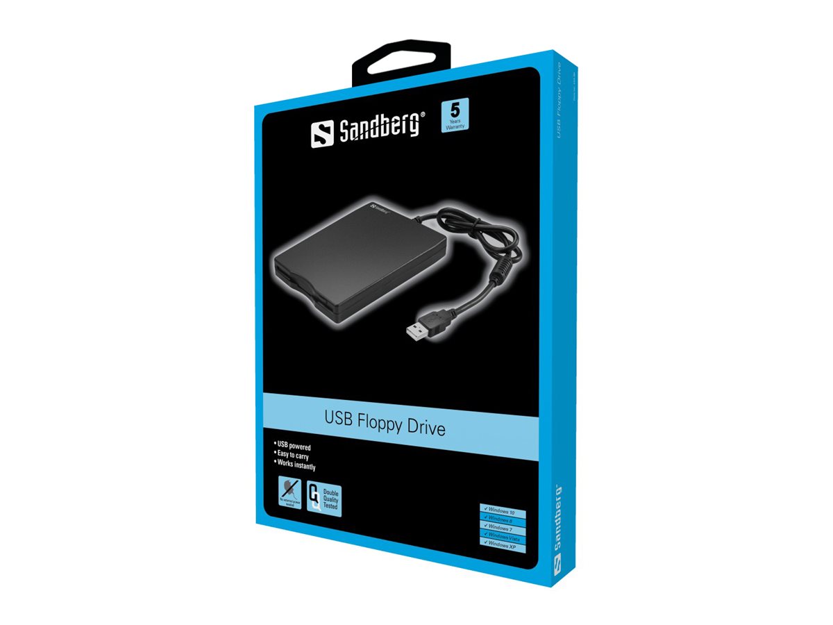Sandberg USB Floppy Mini Reader 3,5" USB 2.0 Weiß
