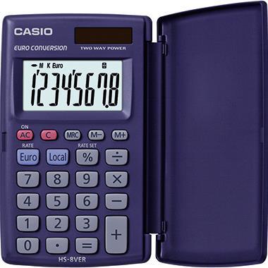 CASIO Taschenrechner HS-8VER 8stellig Batterien/Solar (HS 8 VER)