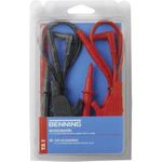 Benning Sicherheits-Messleitungs-Set [ Lamellenstecker 4 mm - Lamellenstecker 4 mm] 1.00 m Rot, Schwarz BENNING TA 2 (044125)