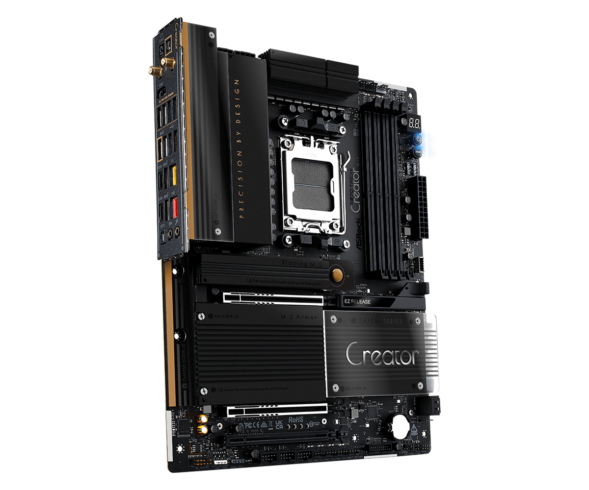 ASRock X870 Taichi Creator ATX Mainboard Sockel AM5 DDR5 Schwarz
