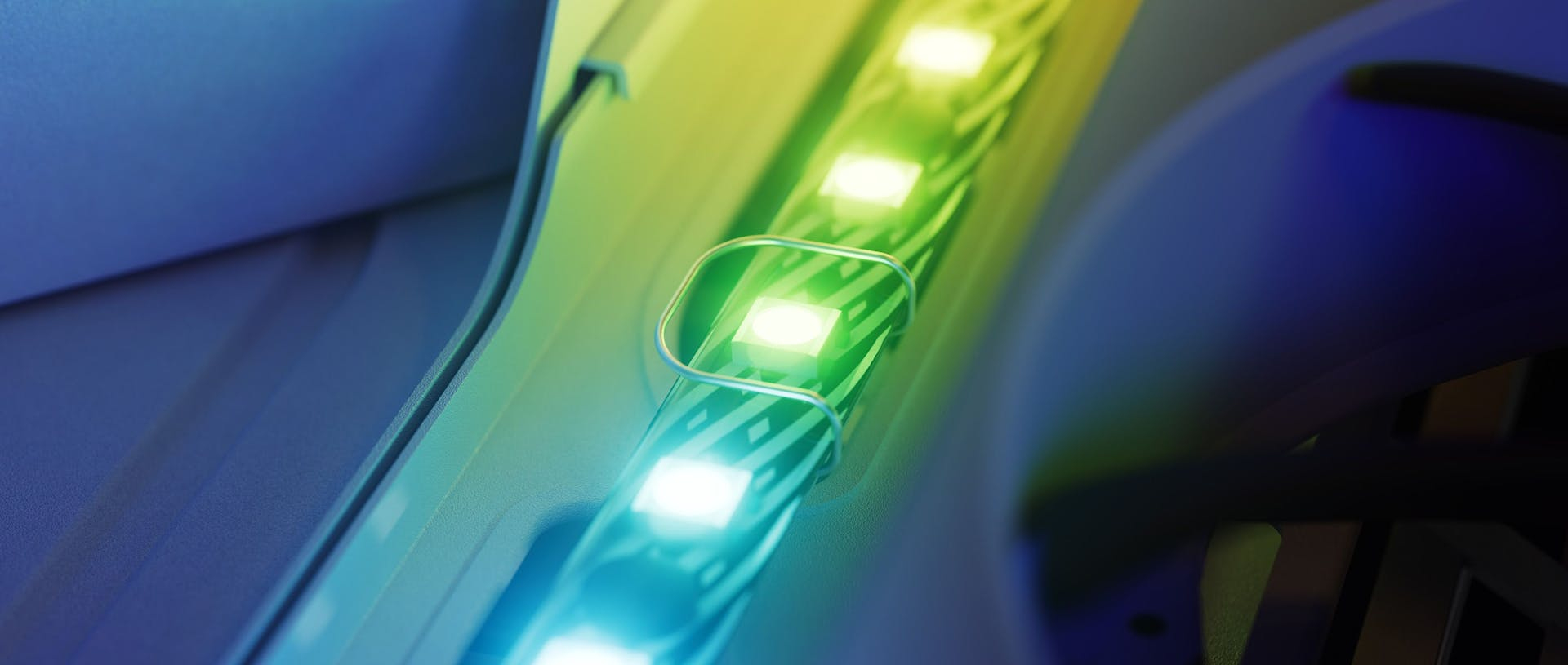 Hyte LS30 LED-Streifen 2er-Set, 12 V, Nexus Link Type-C, Blau/Grün/Rot