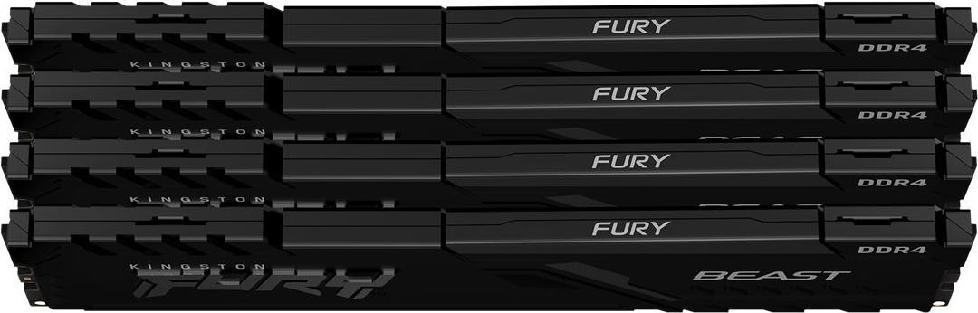 Kingston FURY Beast 128 GB RAM (4x32 GB) DDR4 3200 MHz CL16 DIMM Kit Schwarz