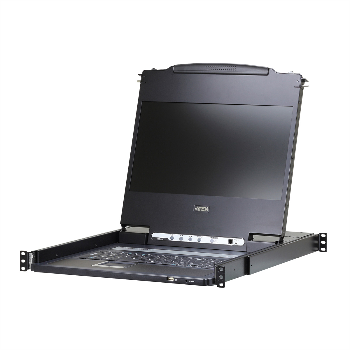 ATEN CL6700MW KVM-Konsole 17,3" Full HD HDMI DVI VGA Deutsches Layout Schwarz