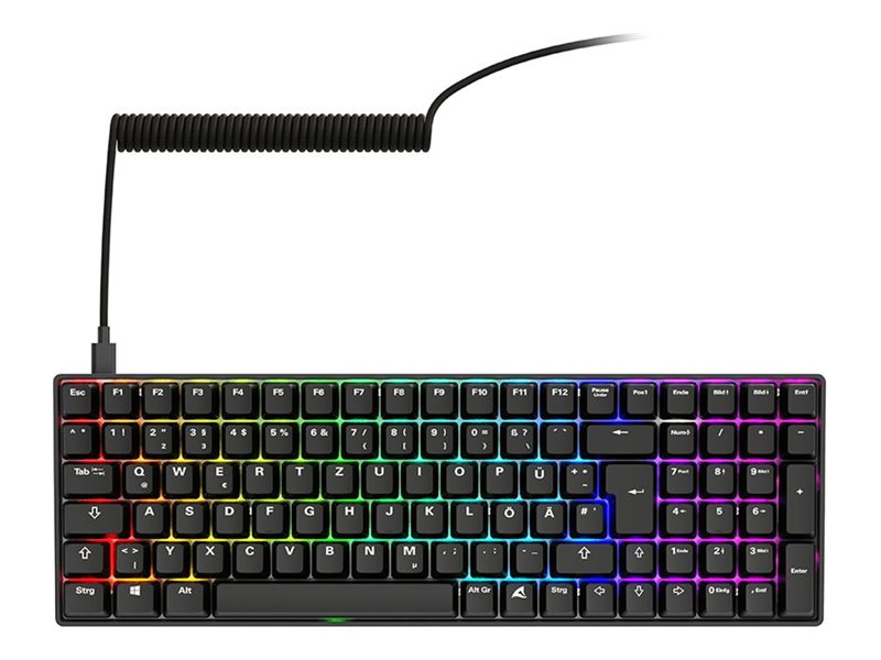 Sharkoon SKILLER SGK50 S2 mechanische Tastatur Gateron G Pro 3.0 Yellow Hot-Swap RGB QWERTZ Schwarz