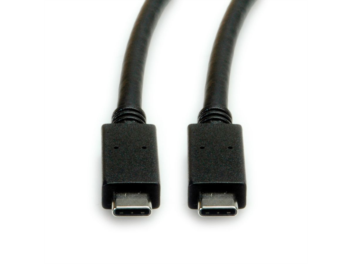 ROLINE USB 3.2 Gen 2 Kabel USB-C zu USB-C 1 m Schwarz