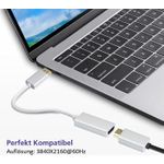 Helos Adapterkabel, DisplayPort Stecker/ HDMI Buchse, PREMIUM 4K, silber DisplayPort 1.2 St./HDMI 2.0 Buchse , 3840 x 2160 @ 60 HZ , PREMIUM , TPE-Außenmantel (hochflexibel) , Alumnium-Gehäuse , vergoldete Kontakte , ULTRA HD 4K , CE-zertifiziert , ROHS 2.0 und REACH-konform , Farbe: silber (288462)