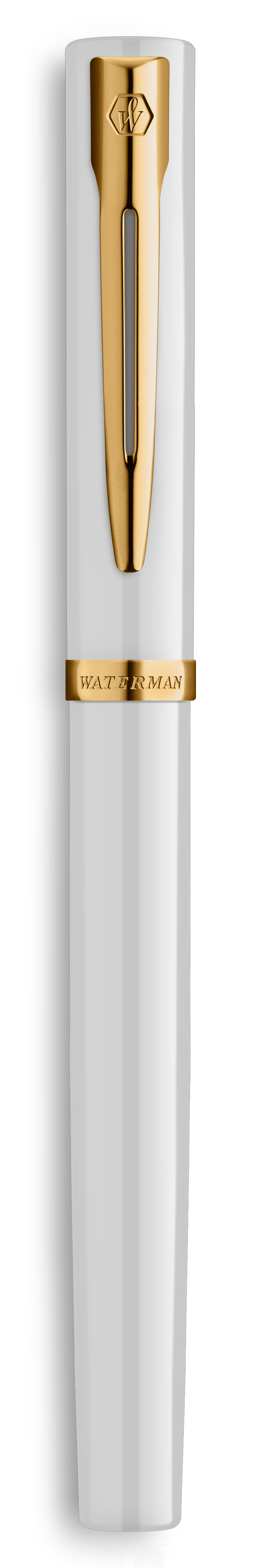 WATERMAN Allure Impression Füllfederhalter M Blau Edelstahl Geschenkbox Weiß/Gold