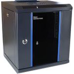 10" Wandgehäuse, 6HE, tiefschwarz (RAL9005), 312 x 300mm, fertig montiert, Good Connections® (GC-R0102)