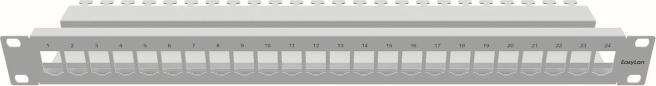 EasyLan Patchpanel 1HE 19" 24x CKVFD0124 fixLink D* RAL7035 1 (CKVFD0124)