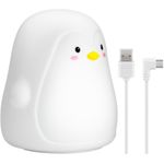 Goobay LED-Nachtlicht "Pinguin" - warmweißes Licht und 7 Farbwechsel (RGB-Licht), mit 3 Leuchtmodi, Touch-Sensor und Li-Ion-Akku (3,7 V/1200 mAh), aus weichem Silikon (61648)