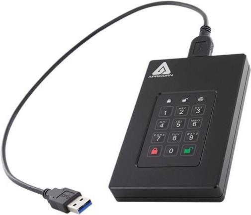 Apricorn Aegis Fortress L3 Externe Festplatte 4 TB USB 3.1 256-bit AES-XTS FIPS 140-2 Level 3 Schwarz