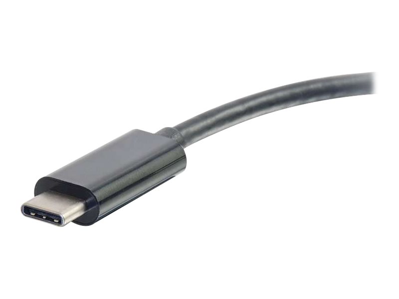 C2G USB-C Hub mit Ethernet - 3-Port USB 3.0 Hub - Gigabit Ethernet - Thunderbolt 3 kompatibel - Schwarz