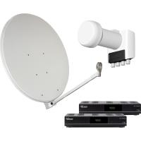 AllVision SAT-Anlage mit Receiver SAH 4000/80 HD Teilnehmer-Anzahl: 4 (SAH 4000/80 HD)