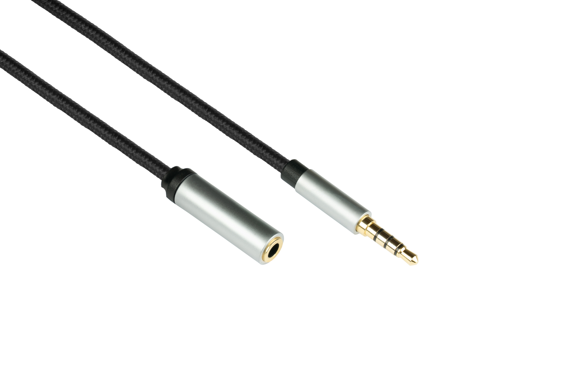 Python GC-M0239 Audio-Verlängerungskabel 3.5mm 4-polig 2 m Schwarz