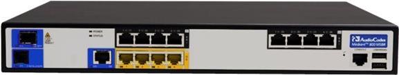 Audiocodes Mediant 800B MSBR with a single E1/T1 Voice Interfaces and two-pair SHDSL WAN Interface, 1000Base-T and dual-mode SFP WAN Interfaces, withk (M800B-1ETC-2SHDSL)