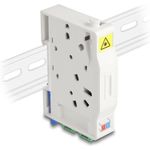 Delock LWL Anschlussdose für Hutschiene mit Spleißhalter und 2 x SC Simplex Kupplung (85935)