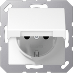 JUNG A 1520 BFKIKL WW. Buchsen-Typ: CEE 7/3. Produktfarbe: Weiß, Material: Thermoplast, Internationale Schutzart (IP-Code): IP44. Eingangsspannung: 250 V, Stromstärke (maximal): 16 A (A1520BFKIKLWW)