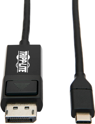 Tripp Lite USB C to DisplayPort Adapter Cable USB 3.1 Locking 4K USB-C 6ft (U444-006-DP-BE)