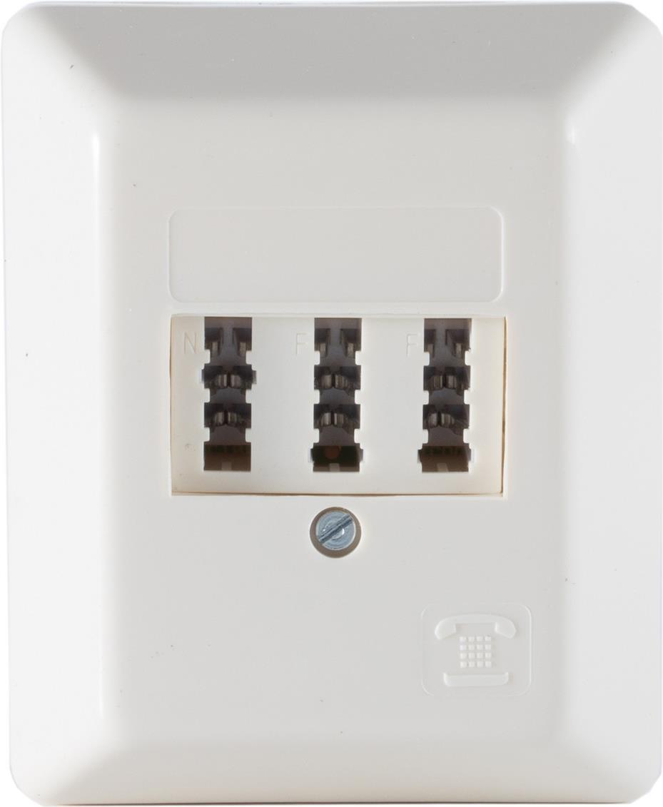 S/CONN maximum connectivity Telefon-Anschlußdose TAE NFF, 1 Amtsleitung, Aufputz (74060)