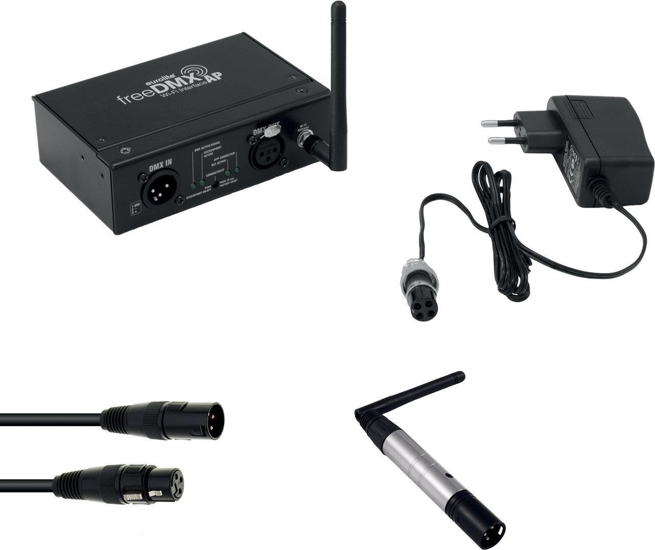 EUROLITE Set freeDMX AP Wi-Fi Interface + QuickDMX Funksender + DMX Kabel (20000870)