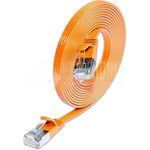 Wirewin KAT6 Slimpatchkabel, U/FTP, flach, orange KAT6 SLIM geschirmt (PKW-STP-SLIM-KAT6 15.0 OR)