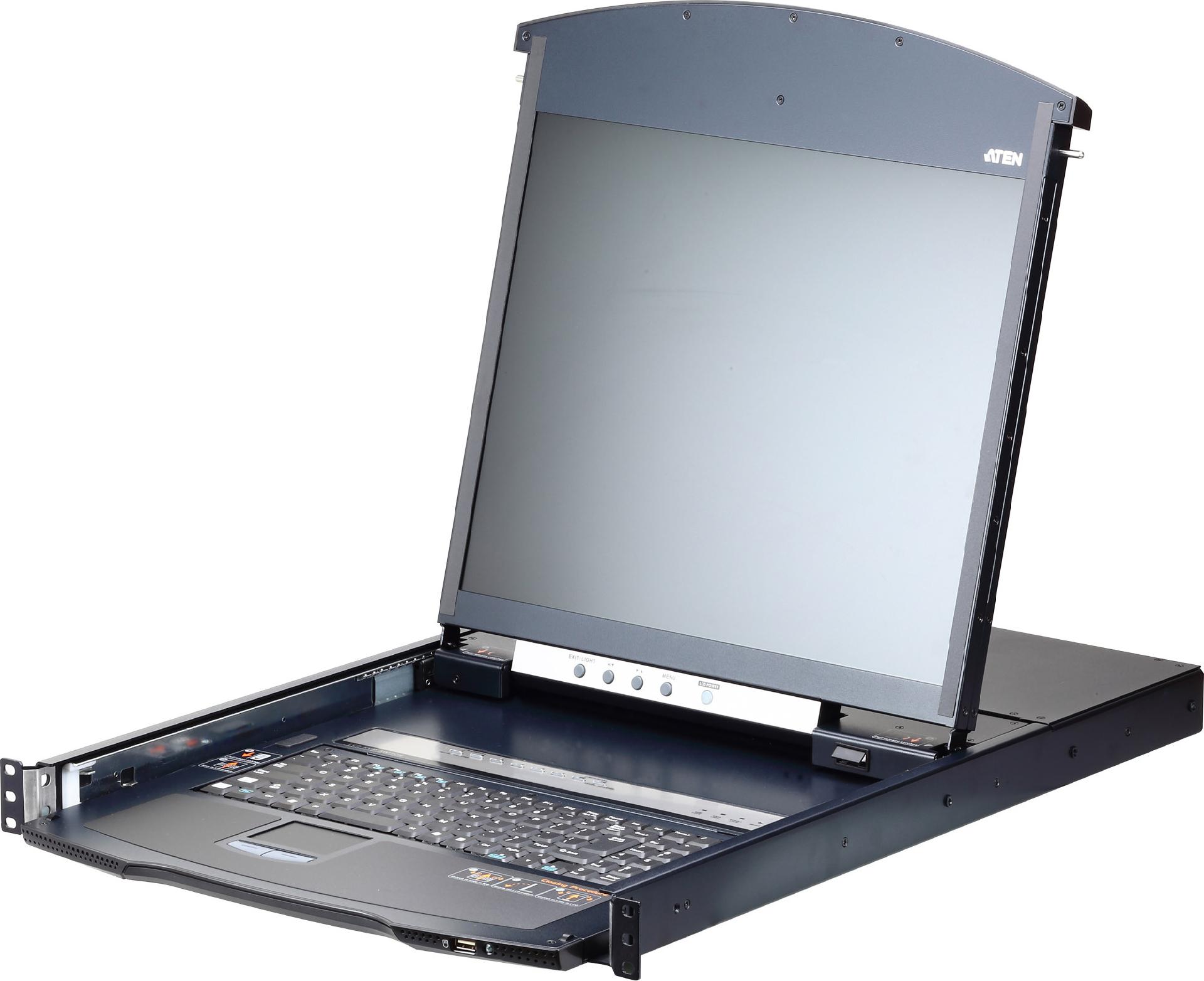 ATEN KL1108VN KVM-Konsole 19" Dual Rail 8-Port LCD KVM over IP Schwarz