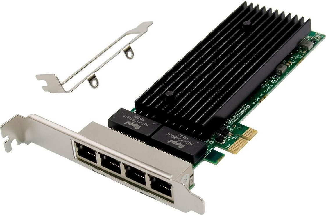 MicroConnect Network Card PCIe x1 Intel 82576 Quad- RJ45 (MC-PCIEX1-82576-Q)
