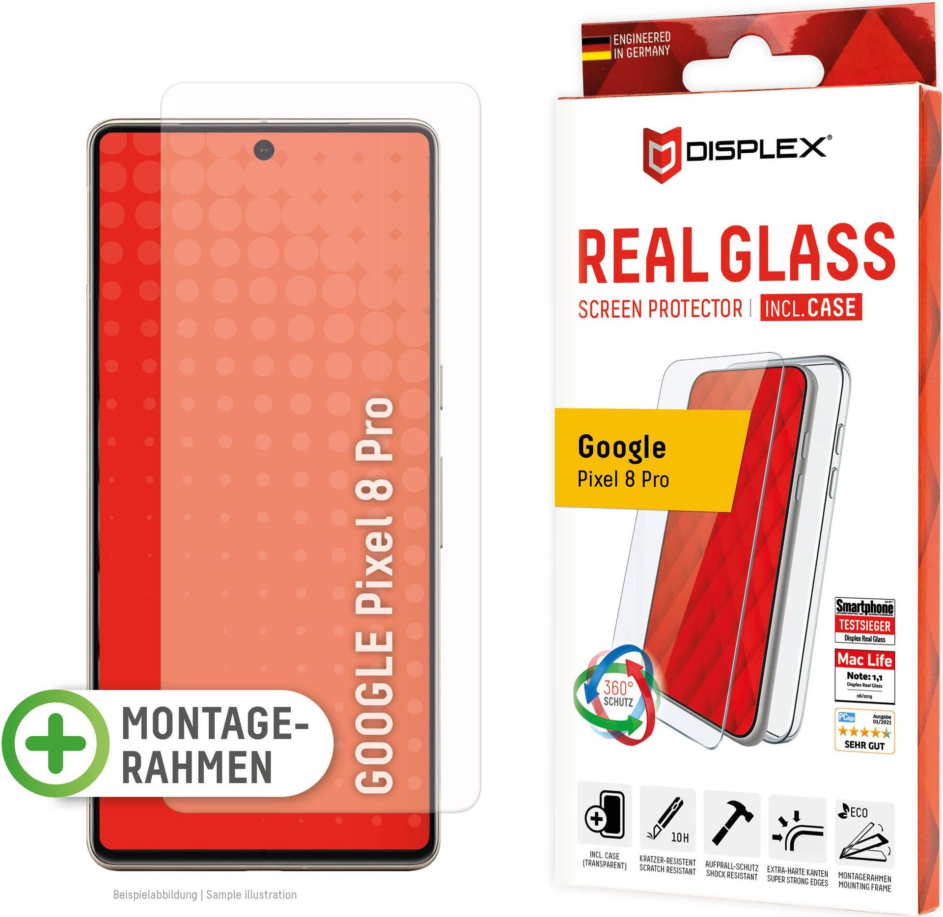 Displex Panzerglas + Schutzhülle für Google Pixel 8 Pro (01893)