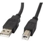LANBERG USB-A(M)->USB-B(M) 2.0 Kabel 0,5m Ferrite sw (CA-USBA-11CC-0005-BK)