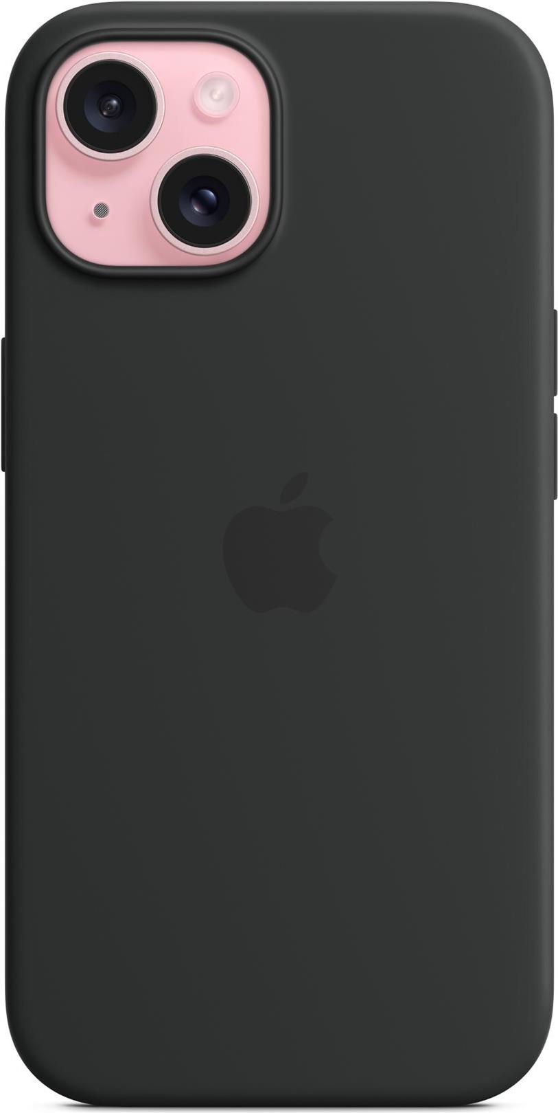 Apple Silikon Case iPhone 15 mit MagSafe schwarz (MXPD3ZM/A)