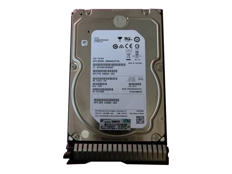 HPE Dual Port 4 TB 7200 rpm 3.5" SAS 12Gb/s Festplatte Schwarz