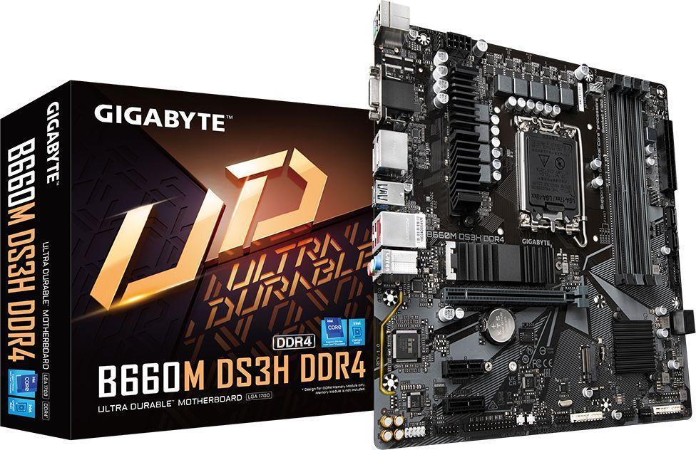 Gigabyte B660M DS3H DDR4 Intel LGA 1700 Intel® Celeron® Intel® Core i3 Intel® Core i5 Intel® Core i7 Intel® Core i9,... LGA 1700 DDR4 SDRAM 128 GB (B660M DS3H DDR4)  - Onlineshop JACOB Elektronik