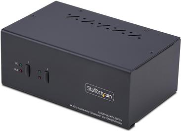 StarTech.com 2-Port Dual-Monitor DisplayPort en HDMI KVM Switch, 4K 60Hz (P2ADDH462-KVM-SWITCH)