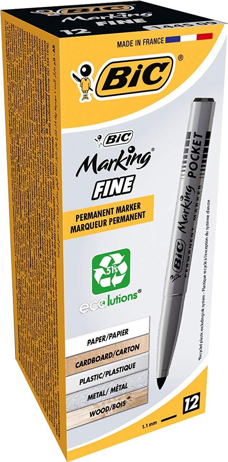 BIC Marking Pocket 1445 Permanentmarker 1.1 mm Schwarz