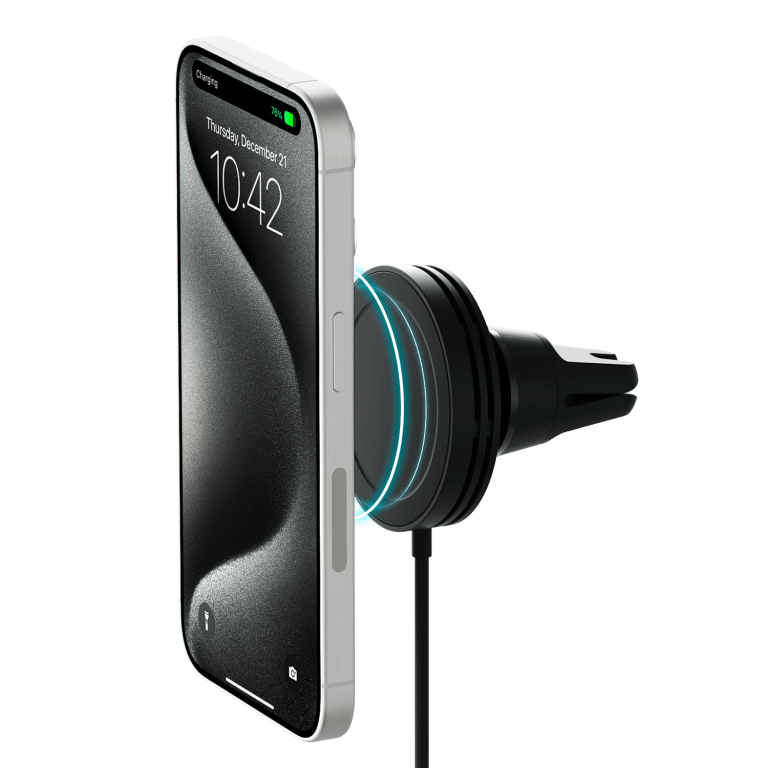iOttie Velox Mini Qi2 MagSafe Autohalterung Lüftungsschlitz Schwarz