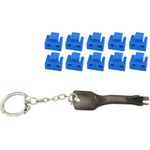 shiverpeaks ®-BASIC-S--Netzwerk RJ45-Port Blocker mit Schlüssel (1x Schlüssel, 10x Schlösser), blau (BS08-01034)