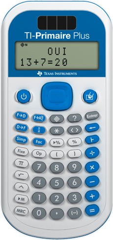 Texas Instruments TI-Primaire Plus - Tasche - Batterie/Solar - Blau - Weiß - Knöpfe - CR2032 (TI-Primaire +)