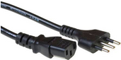 ACT AK5066 2.5m Netzstecker Typ L C13-Koppler Schwarz Stromkabel (AK5066)