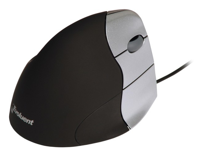 Evoluent VerticalMouse 3 Rev. 2 Vertikale Maus Optisch USB Schwarz, Silber