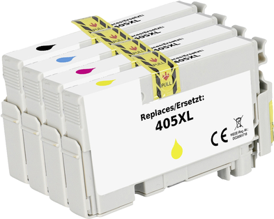 Renkforce Tinte Kombi-Pack ersetzt Epson 405XL Kompatibel Schwarz, Cyan, Magenta, Gelb RF-I-E-405XLBKCMY4PK RF-5718866 (RF-5718866)