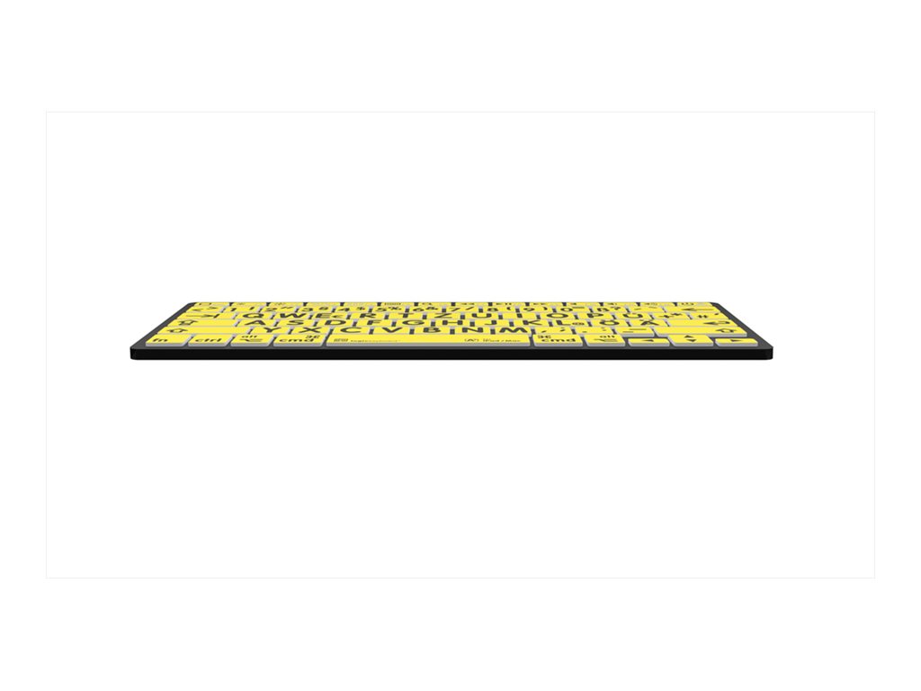 LogicKeyboard LargePrint Bluetooth Tastatur QWERTZ Deutsch Schwarz auf Gelb