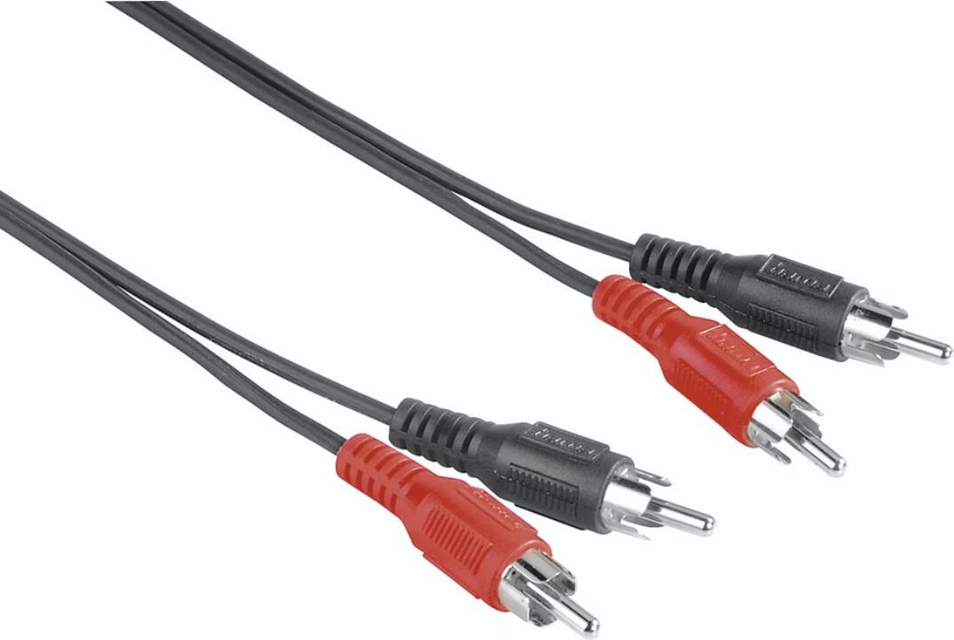 Hama 00205087 Audio-Kabel 5 m 2 x RCA Schwarz (00205087)