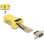 Delock D-Sub 9 Pin Buchse zu RJ45 Montagesatz gelb (67107)