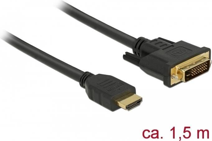 DeLOCK 85653 Videokabel-Adapter 1,5 m HDMI Typ A Standard DVI 