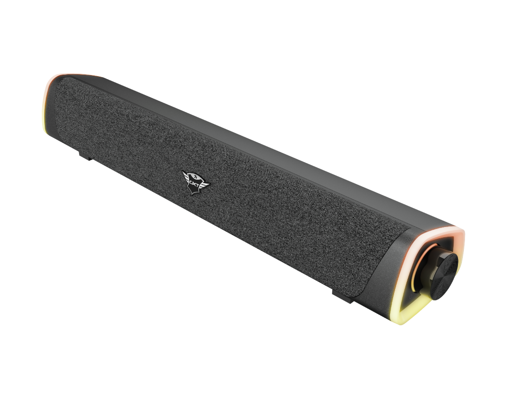 Trust Gaming GXT 620 AXON - RGB-Gaming-Soundbar mit Regenbogenwellen-Beleuchtung und bequem erreichbarem Lautstärkeregler (24482)