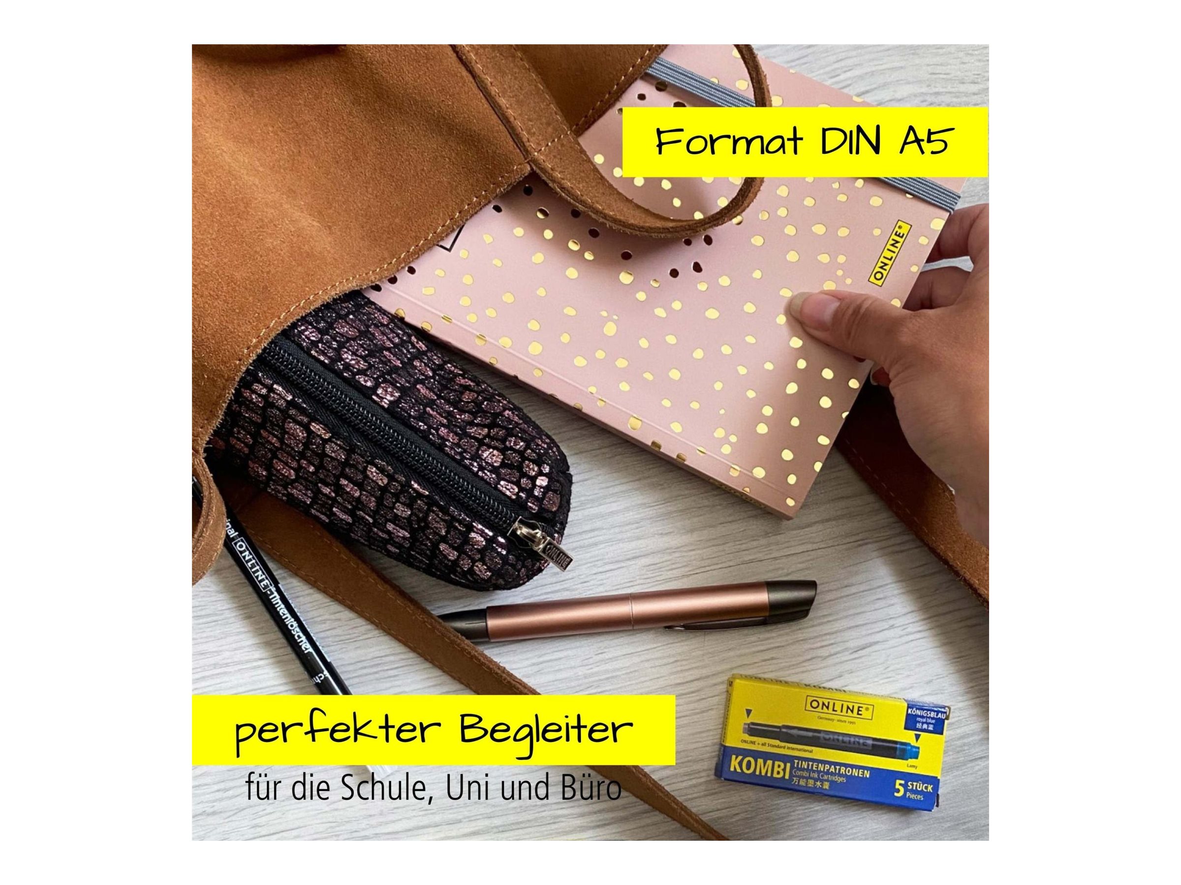 ONLINE Bullet Journal Spotlights Rose Punktraster Notizbuch A5 96 Blatt Softcover Rosé