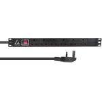 Lanview LVR-3MUK-SW-UK6 Stromverteilereinheit (PDU) 6 AC-Ausgänge 1.4U Schwarz (LVR-3MUK-SW-UK6)