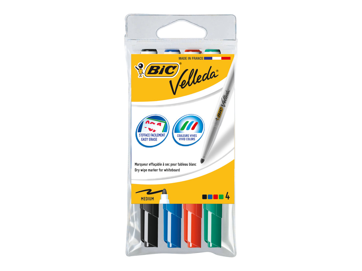 BIC VELLEDA 1741 Whiteboard-Marker 1,4 mm Rundspitze 4er Set