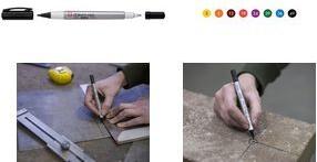 SAKURA Permanent-Marker Identi Pen, rot wasserfest und nahezu geruchlos, zwei Spitzen (fein und - 1 Stück (XYKT19)